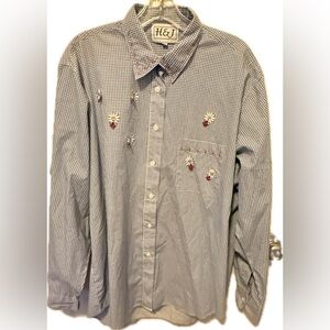 Vintage H & J Blouse with Ladybugs